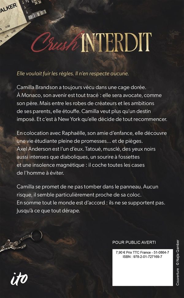 Quatrième de couverture de « Crush interdit »