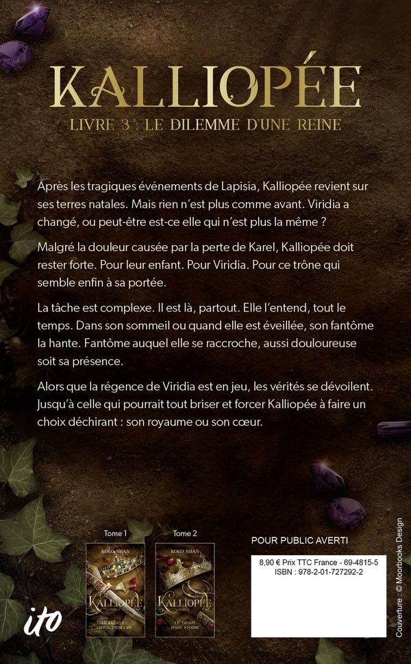 Quatrième de couverture de « Le dilemme d'une reine »