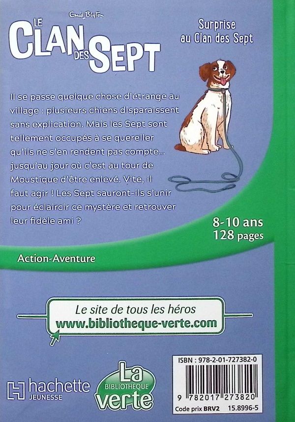 Quatrième de couverture de « Surprise au clan des Sept »