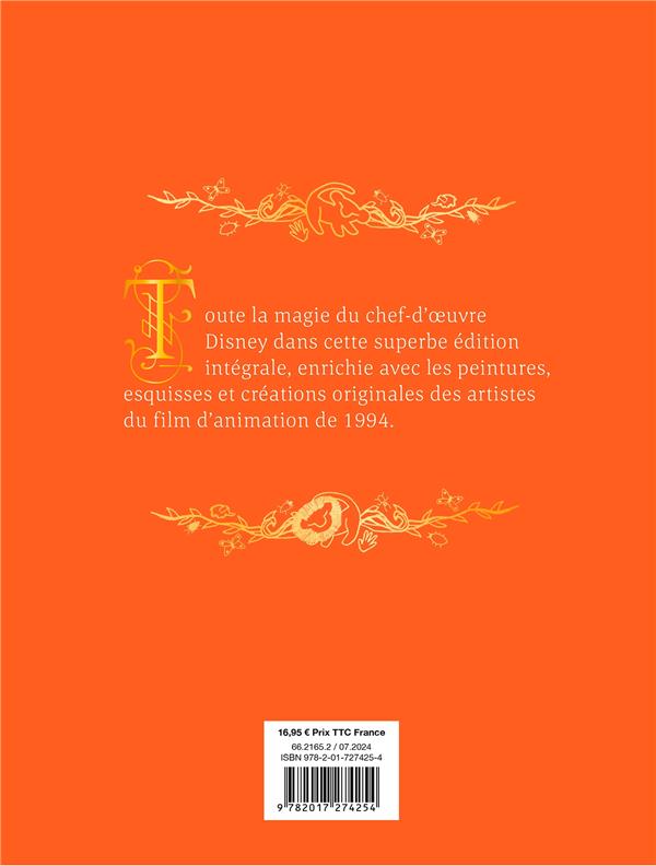 Quatrième de couverture de « LE ROI LION - LES CHEFS-D'OEUVRE ILLUSTRES DISNEY »