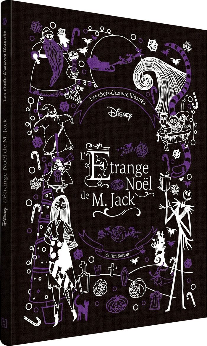 Couverture du livre « L'ETRANGE NOEL DE MONSIEUR JACK - LES CHEFS-D'OEUVRE ILLUSTRES DISNEY », librairie Les Contes Infusés à Corte
