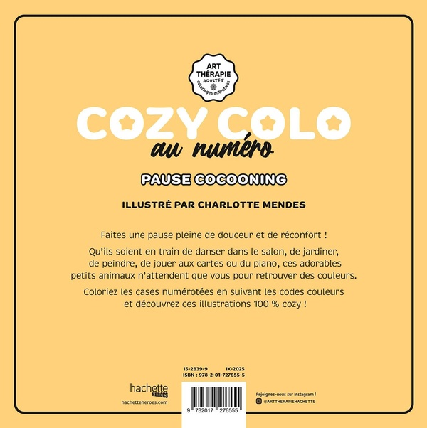 Quatrième de couverture de « COZY AU NUMERO - PAUSE COCOONING »