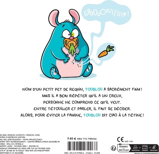 Quatrième de couverture de « Ciao, la tétine ! »