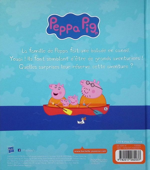 Quatrième de couverture de « Peppa fait du canoë »