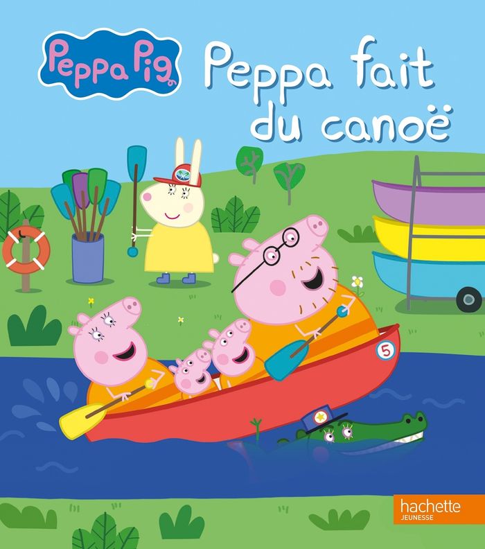 Couverture du livre « Peppa fait du canoë », librairie Les Contes Infusés à Corte