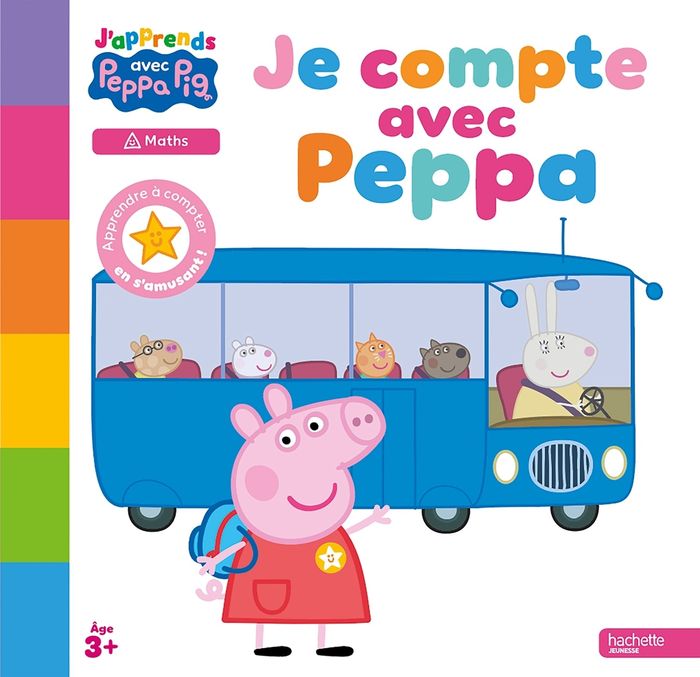 Couverture du livre « Je compte avec Peppa », librairie Les Contes Infusés à Corte