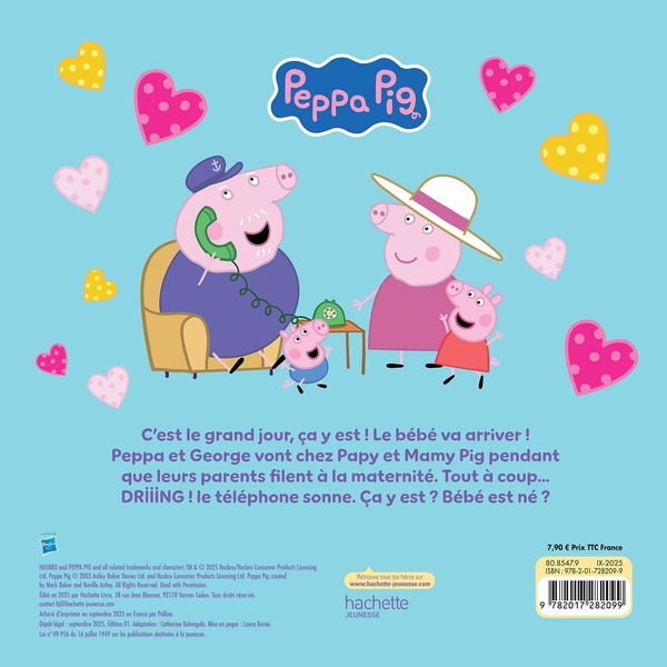 Quatrième de couverture de « Peppa a une petite soeur »