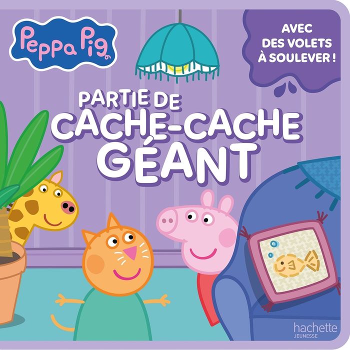 Couverture du livre « Peppa Pig : Partie de cache-cache géant » de Hasbro, librairie Les Contes Infusés à Corte