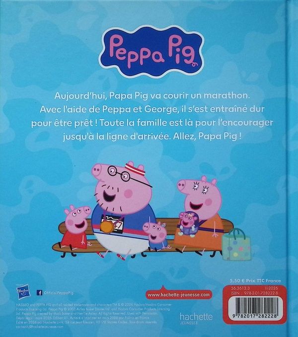 Quatrième de couverture de « Papa Pig court un marathon »