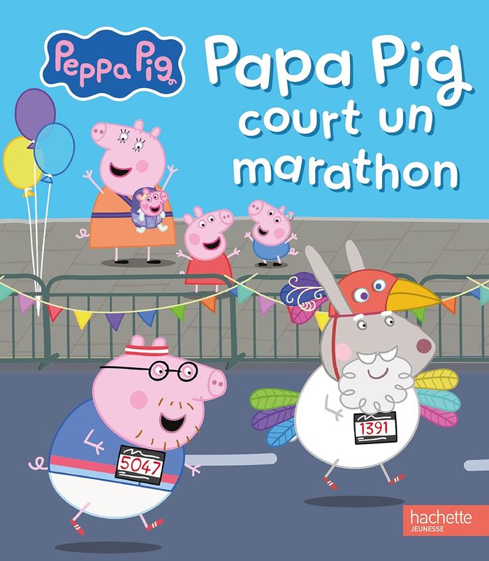 Couverture du livre « Papa Pig court un marathon » de Hasbro, librairie Les Contes Infusés à Corte
