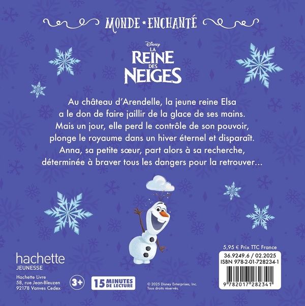 Quatrième de couverture de « La reine des neiges »