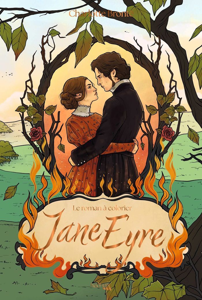 Couverture du livre « Jane Eyre : le roman à colorier » de Charlotte Brontë, librairie Les Contes Infusés à Corte