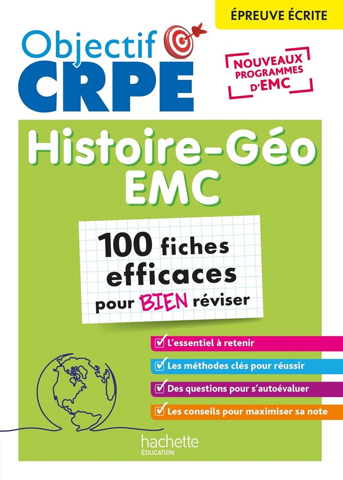 Couverture du livre « Histoire-géo, EMC : 100 fiches efficaces pour bien réviser » de Laurent Bonnet, librairie Les Contes Infusés à Corte