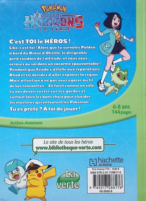 Quatrième de couverture de « Pokémon les horizons, la série »
