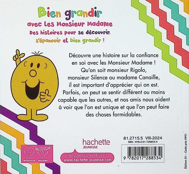 Quatrième de couverture de « Tu es formidable »
