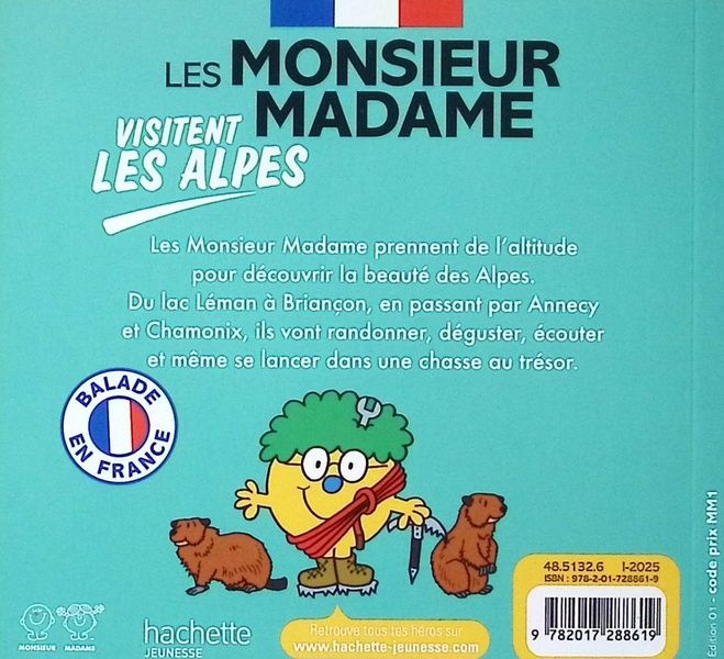 Quatrième de couverture de « Les monsieur madame visitent les Alpes »