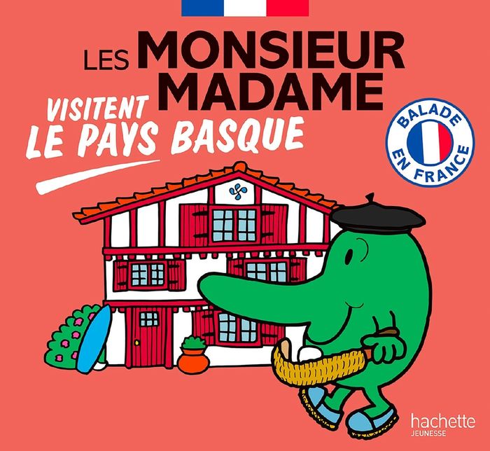 Couverture du livre « Les monsieur madame visitent le Pays basque » de Marine Baudoin, librairie Les Contes Infusés à Corte