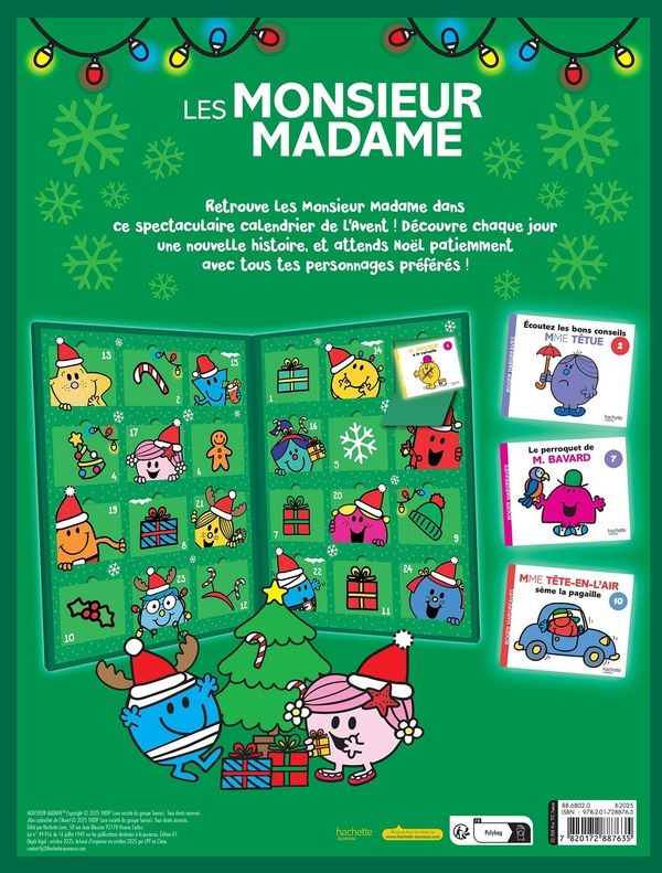 Quatrième de couverture de « Les Monsieur Madame : mon calendrier de l'Avent »