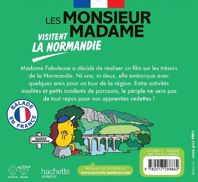 Quatrième de couverture de « Les Monsieur Madame visitent la Normandie »
