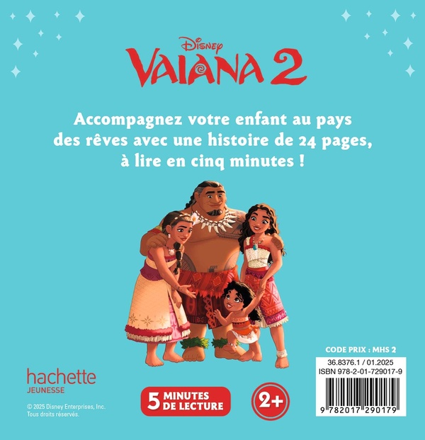 Quatrième de couverture de « Vaiana 2 : l'histoire du film »