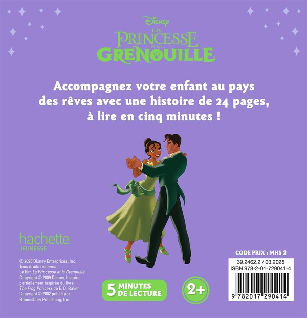 Quatrième de couverture de « La princesse et la grenouille : l'histoire du film »