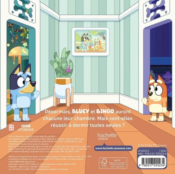 Quatrième de couverture de « Bluey : la chambre »