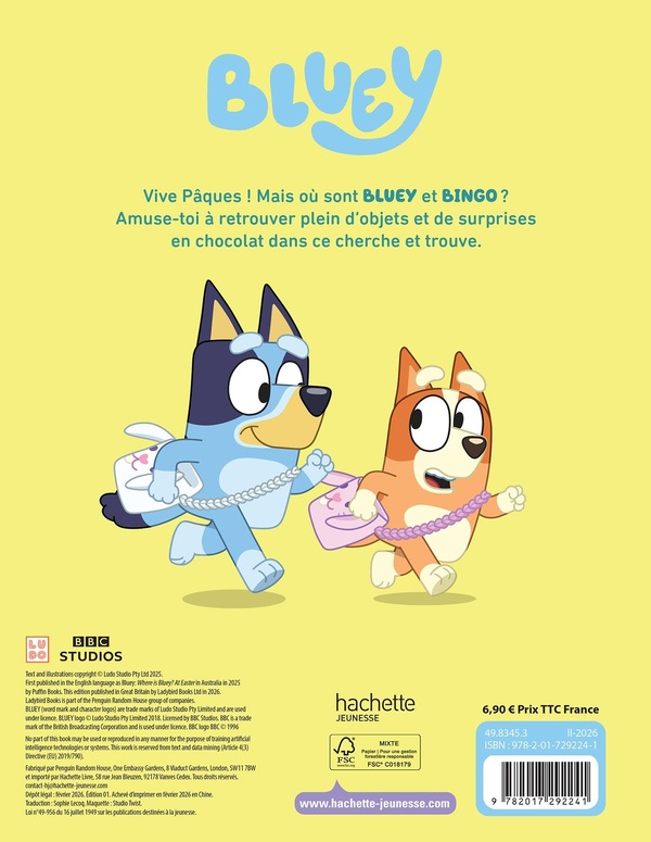 Quatrième de couverture de « Où est Bluey ? : c'est Pâques »
