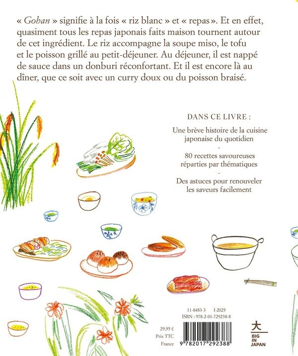 Quatrième de couverture de « Gohan : cuisine japonaise du quotidien »