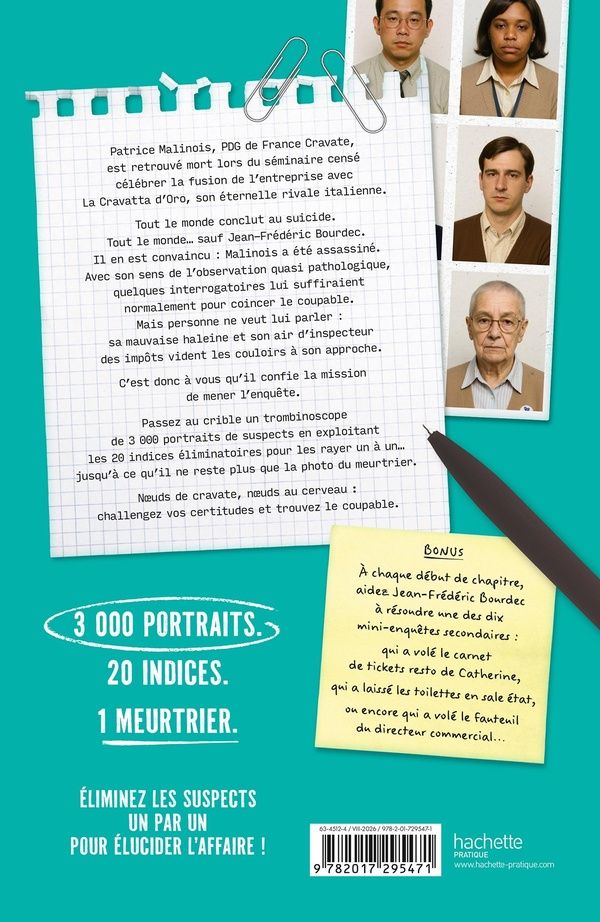 Quatrième de couverture de « LE MEURTRIER N'EST PAS UN BOOMER - 3000 PORTRAITS, 20 INDICES, 1 COUPABLE »