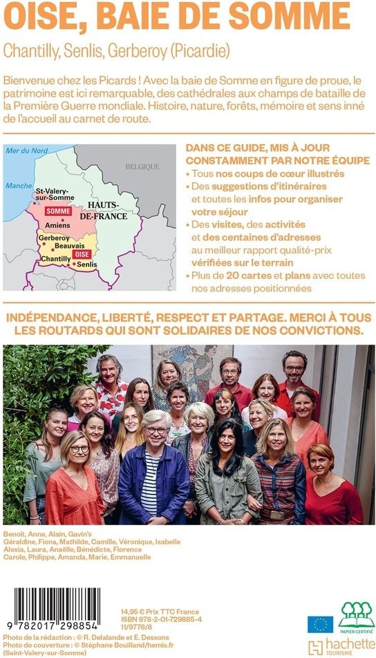 Quatrième de couverture de « Oise, Baie de Somme : Chantilly, Senlis, Gerberoy, Picardie »