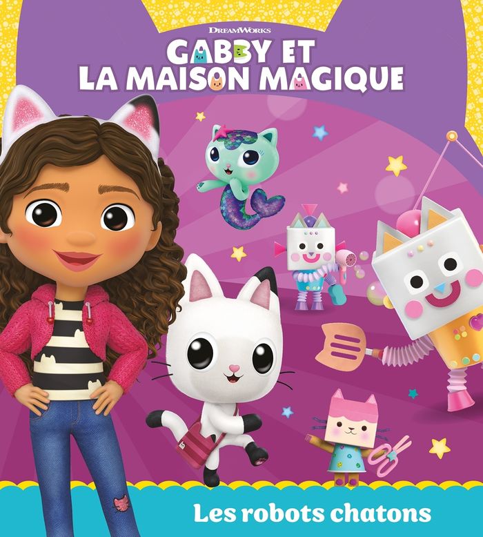 Couverture du livre « Les robots chatons » de Dreamworks, librairie Les Contes Infusés à Corte