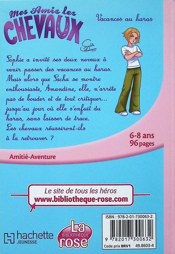 Quatrième de couverture de « Vacances au haras »