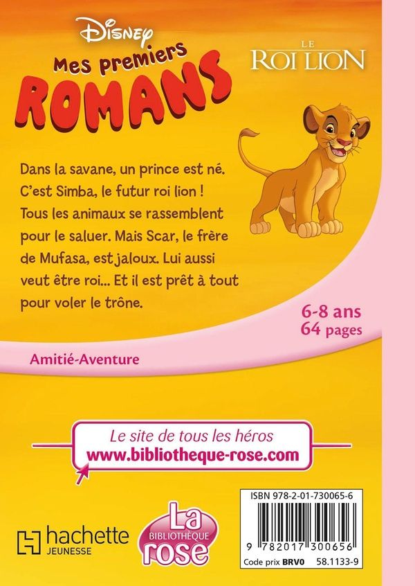 Quatrième de couverture de « Le roi lion »