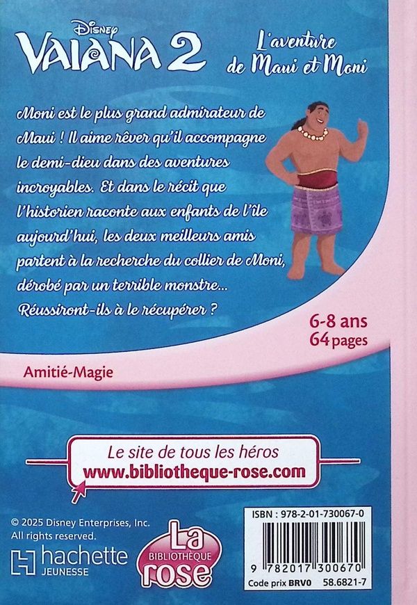 Quatrième de couverture de « L'aventure de Maui et Moni »