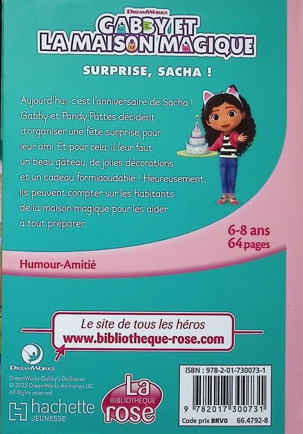 Quatrième de couverture de « Surprise, Sacha ! »