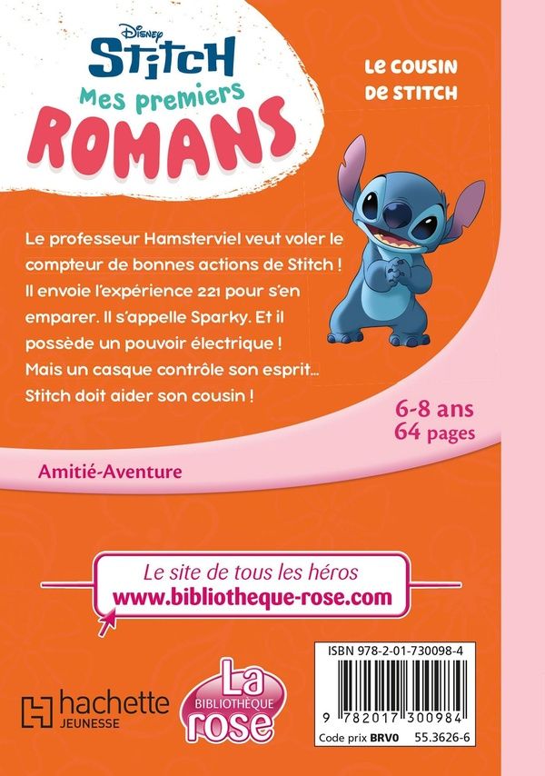Quatrième de couverture de « Mes premiers romans Stitch : le cousin de Stitch »