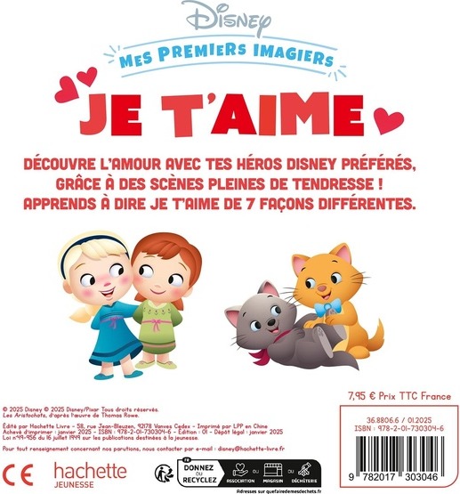 Quatrième de couverture de « Je t'aime »