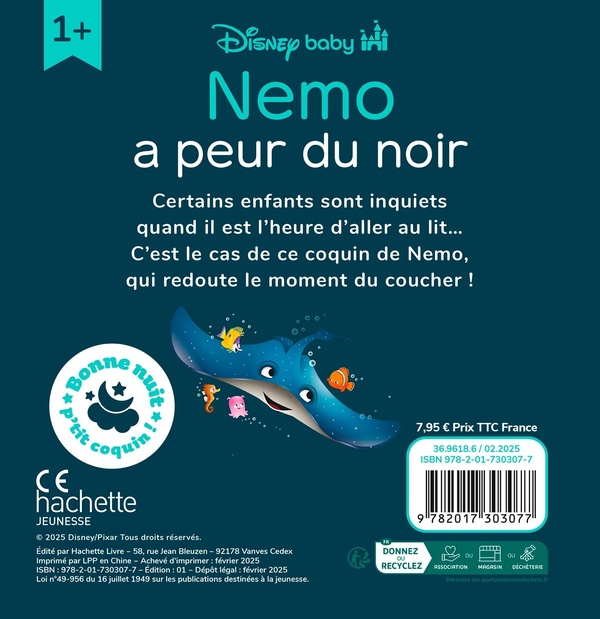 Quatrième de couverture de « Nemo a peur du noir »