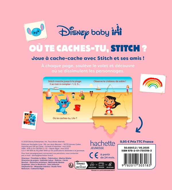 Quatrième de couverture de « Où te caches-tu, Stitch ? : 7 volets à soulever »