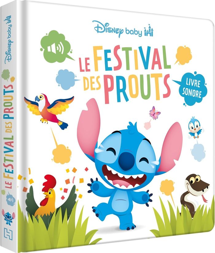 Couverture du livre « Le festival des prouts : livre sonore » de Walt Disney company, librairie Les Contes Infusés à Corte