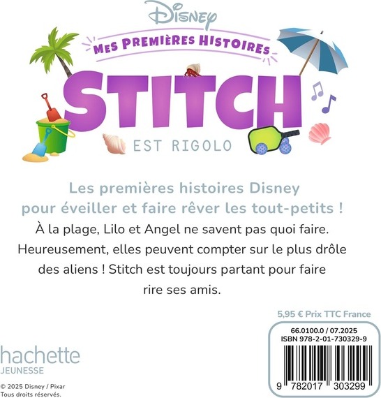Quatrième de couverture de « DISNEY - MES PREMIERES HISTOIRES - STITCH EST RIGOLO »