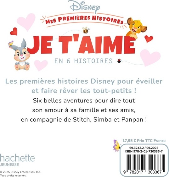 Quatrième de couverture de « Je t'aime : en 6 histoires »