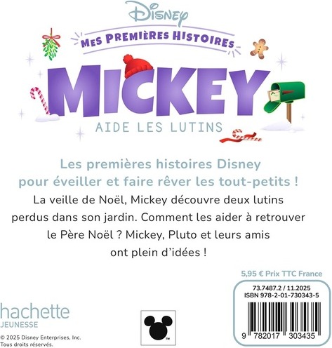 Quatrième de couverture de « DISNEY - MES PREMIERES HISTOIRES - MICKEY AIDE LES LUTINS »