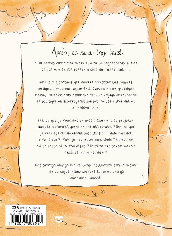 Quatrième de couverture de « Après, ce sera trop tard »