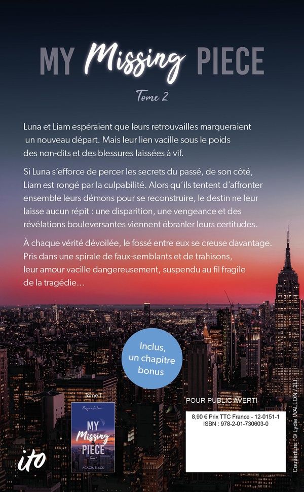 Quatrième de couverture de « My missing piece »