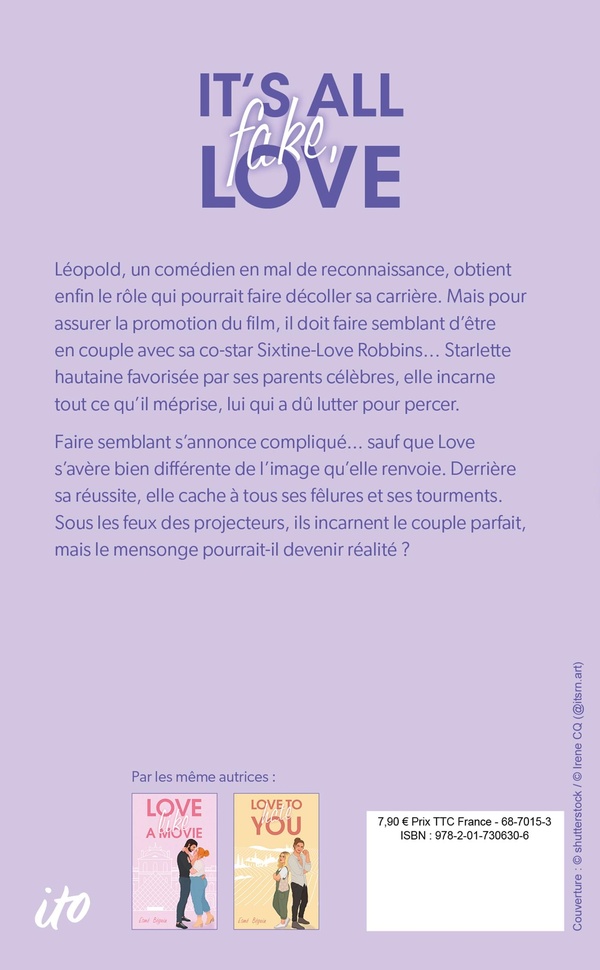 Quatrième de couverture de « It's all fake, love »