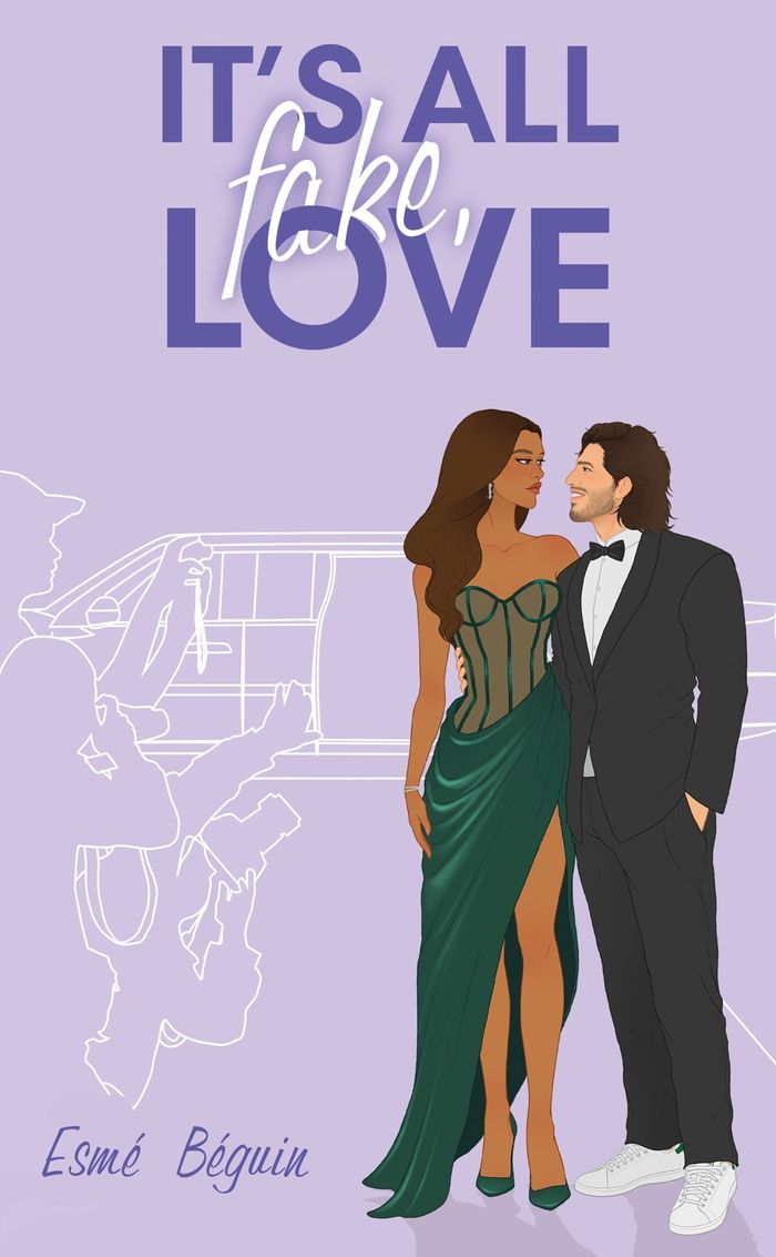 Couverture du livre « It's all fake, love » de Esmé Béguin, librairie Les Contes Infusés à Corte