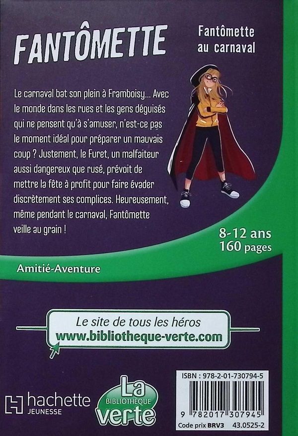 Quatrième de couverture de « Fantômette au carnaval »