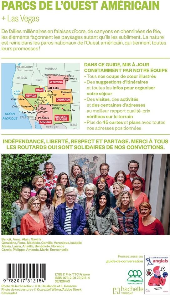 Quatrième de couverture de « Parcs de l'Ouest américain : + Las Vegas »