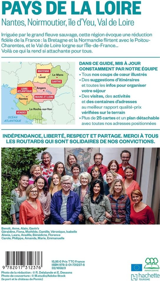 Quatrième de couverture de « Pays de la Loire : Nantes, Noirmoutier, Île-d'Yeu, Val de Loire »